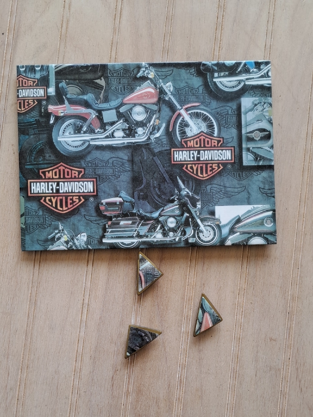 Magnetic Harley-Davidson Motorcycle Picture Frame Magnet Set Biker Desk Décor